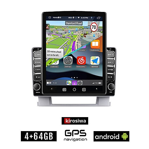 KIROSIWA OPEL ASTRA J (2010 - 2015) Android οθόνη αυτοκίνητου 4GB με GPS WI-FI (ηχοσύστημα αφής 9.7" ιντσών OEM Youtube Playstore MP3 USB Radio 4+64GB Bluetooth Mirrorlink εργοστασιακή, 4x60W, AUX)