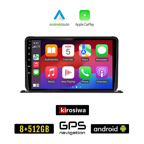 KIROSIWA KIROSIWA Android Media Station 10" ιντσών 8GB + 256GB για το ταμπλό του αυτοκινήτου με Ελληνικό GPS πλοηγό και WI-FI Bluetooth USB Youtube (οθόνη αφής radio ηχοσύστημα Playstore MP3 4x60W OEM Android Auto Apple Carplay FM βάση tablet univers