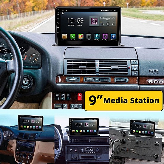 Android Media Station 9 ιντσών 2GB για το ταμπλό του αυτοκινήτου με Ελληνικό GPS πλοηγό και WI-FI Bluetooth USB Youtube (οθόνη αφής radio ηχοσύστημα Playstore MP3 Mirrorlink 4 x 60 Watt Video OEM FM βάση tablet universal φορτηγό truck van) WR7078004