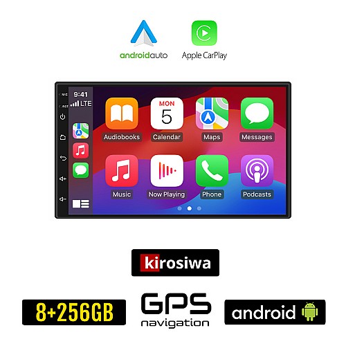 KIROSIWA NISSAN JUKE (2009-2020) Android οθόνη αυτοκίνητου 8GB + 256GB με GPS WI-FI (ηχοσύστημα αφής 7" ιντσών OEM Android Auto Apple Carplay Youtube Playstore MP3 USB Radio Bluetooth Mirrorlink εργοστασιακή, 4x60W, AUX)