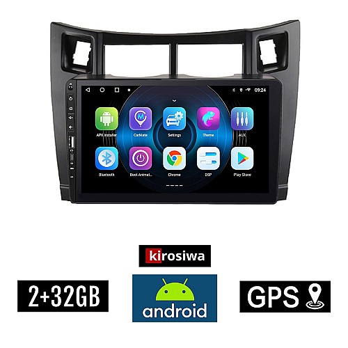TOYOTA YARIS (2006-2011) Android οθόνη αυτοκίνητου 2GB με GPS WI-FI ( TOYOTA ηχοσύστημα αφής 9" ιντσών OEM Youtube Playstore MP3 USB Radio Bluetooth Mirrorlink  εργοστασιακή, 4 x 60W, μαύρο) WR7078413