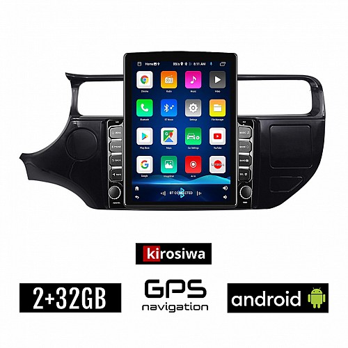 KIROSIWA KIA RIO (2015 - 2017) Android οθόνη αυτοκίνητου 2GB με GPS WI-FI (ηχοσύστημα αφής 9.7" ιντσών OEM Youtube Playstore MP3 USB Radio Bluetooth Mirrorlink εργοστασιακή, 4x60W, AUX)