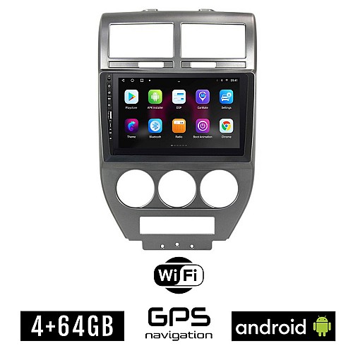 JEEP COMPASS 2009-2016 Android οθόνη αυτοκίνητου 4GB με GPS WI-FI (ηχοσύστημα αφής 9" ιντσών OEM Youtube Playstore MP3 USB Radio Bluetooth Mirrorlink 4x60W εργοστασιακού τύπου)