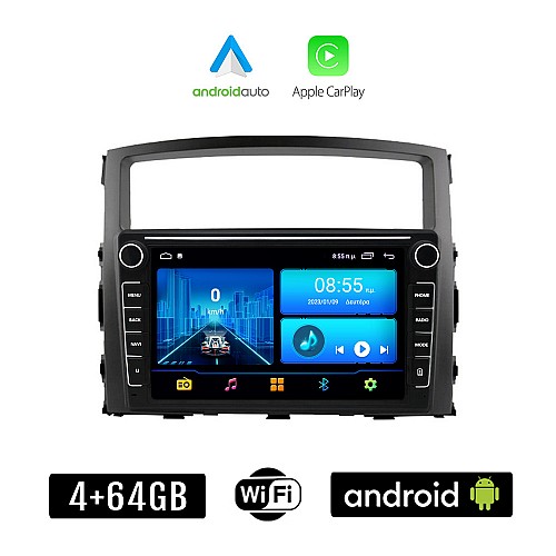 MITSUBISHI PAJERO (2006 - 2013) Android οθόνη αυτοκίνητου 4+64GB με GPS WI-FI (ηχοσύστημα αφής 8" ιντσών 4GB CarPlay Android Auto Car Play Youtube Playstore MP3 USB Radio Bluetooth Mirrorlink εργοστασιακή, 4x60W, Navi)