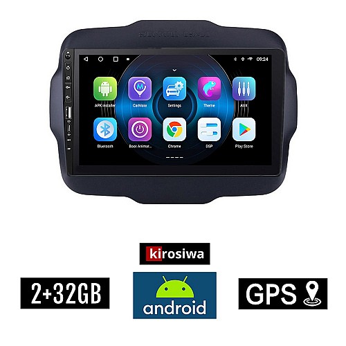 JEEP RENEGADE (μετά το 2014) Android οθόνη αυτοκίνητου 2GB με GPS WI-FI (ηχοσύστημα αφής 9" ιντσών OEM Youtube Playstore MP3 USB Radio Bluetooth Mirrorlink εργοστασιακή, 4x60W, Navi) WR7078166