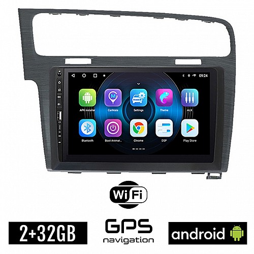 VOLKSWAGEN VW GOLF 7 (μετά το 2013) Android οθόνη αυτοκίνητου 2GB με GPS WI-FI (ηχοσύστημα αφής 9" ιντσών OEM Youtube Playstore MP3 USB Radio Bluetooth Mirrorlink, 4x60W, γκρί) WR7078423