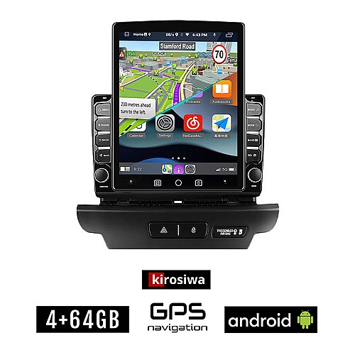 KIROSIWA KIA CEED (2018 - 2022) Android οθόνη αυτοκίνητου 4GB με GPS WI-FI (ηχοσύστημα αφής 9.7" ιντσών Youtube Playstore MP3 USB Radio 4+64GB Bluetooth Mirrorlink εργοστασιακή, 4x60W, AUX)