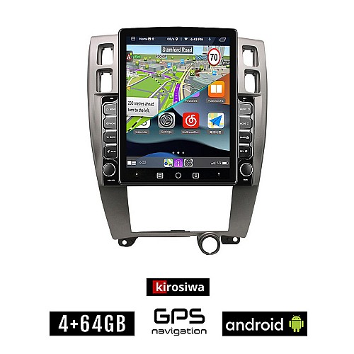 KIROSIWA HYUNDAI TUCSON (2004 - 2010) Android οθόνη αυτοκίνητου 4GB με GPS WI-FI (ηχοσύστημα αφής 9.7" ιντσών OEM Youtube Playstore MP3 USB Radio 4+64GB Bluetooth Mirrorlink εργοστασιακή, 4x60W, AUX)