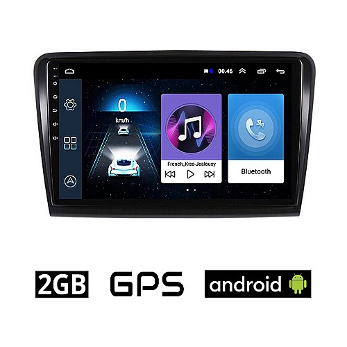 SKODA SUPERB (2008 - 2015) Android οθόνη αυτοκίνητου 2GB με GPS WI-FI (ηχοσύστημα αφής 10" ιντσών OEM Youtube Playstore MP3 USB Radio Bluetooth Mirrorlink εργοστασιακή, 4x60W, AUX)