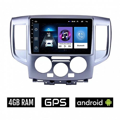 NISSAN NV200 (2010-2015) Android οθόνη αυτοκίνητου 4GB με GPS WI-FI (ηχοσύστημα αφής 9" ιντσών OEM Youtube Playstore MP3 USB Radio Bluetooth Mirrorlink εργοστασιακή, 4x60W, AUX) NIS25-4GB