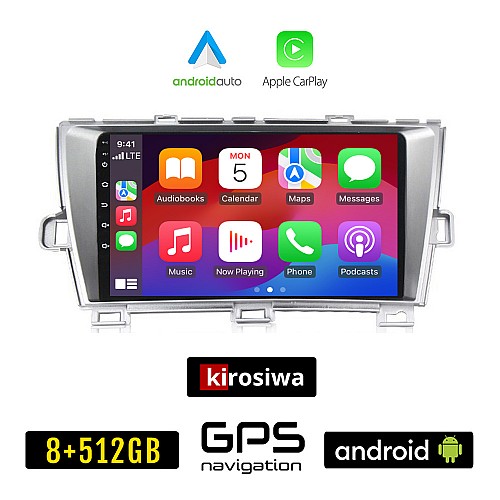 KIROSIWA TOYOTA PRIUS (2009 - 2015) Android οθόνη αυτοκίνητου 8GB + 256GB με GPS WI-FI (ηχοσύστημα αφής 9" ιντσών OEM Android Auto Apple Carplay Youtube Playstore MP3 USB Radio Bluetooth Mirrorlink εργοστασιακή, 4 x 60W, AUX)