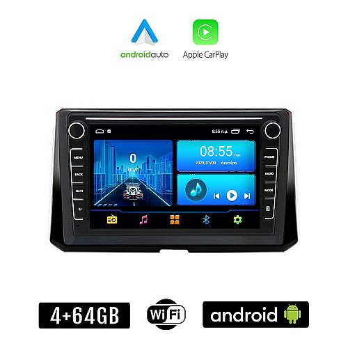 TOYOTA COROLLA (μετά το 2019) Android οθόνη αυτοκίνητου 4+64GB με GPS WI-FI (ηχοσύστημα αφής 8" ιντσών 4GB CarPlay Android Auto Car Play Youtube Playstore MP3 USB Radio Bluetooth Mirrorlink εργοστασιακή, Navi, 4 x 60W) 