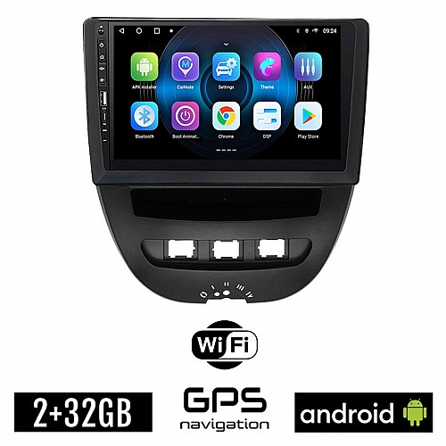 CITROEN C1 (2005 - 2014) Android οθόνη αυτοκίνητου 2GB με GPS WI-FI (ηχοσύστημα αφής 9" ιντσών OEM Youtube Playstore MP3 USB Radio Bluetooth Mirrorlink εργοστασιακή, 4x60W, Navi) WR7078034