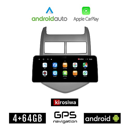 KIROSIWA CHEVROLET AVEO (μετά το 2011) Android οθόνη αυτοκίνητου 4GB (+64GB) με GPS WI-FI (ηχοσύστημα αφής 12.3" ιντσών OEM Android Auto Apple Carplay Youtube Playstore MP3 USB Radio Bluetooth Mirrorlink εργοστασιακή, 4x60W canbus 12,3 ιντσών)