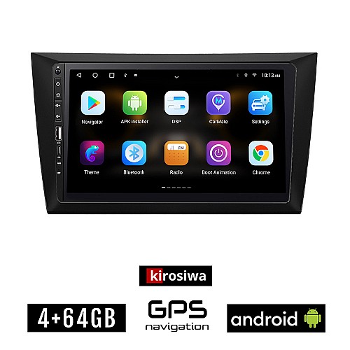 VOLKSWAGEN GOLF 6 (2008 - 2013) Android οθόνη αυτοκίνητου 4GB με GPS WI-FI (VW ηχοσύστημα αφής 9" ιντσών Youtube Playstore MP3 USB Radio Bluetooth Mirrorlink εργοστασιακή, 4x60W, Navi, μαύρη)