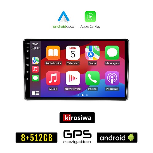 KIROSIWA MITSUBISHI L200 (μετά το 2020) Android οθόνη αυτοκίνητου 8GB + 256GB με GPS WI-FI (ηχοσύστημα αφής 9" ιντσών OEM Android Auto Apple Carplay Youtube Playstore MP3 USB Radio Bluetooth Mirrorlink εργοστασιακή 4x60W, AUX)