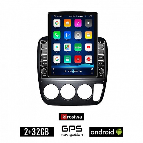 KIROSIWA HONDA CRV (1996-2006) A/C Android οθόνη αυτοκίνητου 2GB με GPS WI-FI (ηχοσύστημα αφής 9.7" ιντσών OEM Youtube Playstore MP3 USB Radio Bluetooth Mirrorlink εργοστασιακή, 4x60W, AUX)