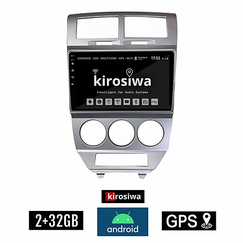 KIROSIWA 2+32GB DODGE CALIBER (2006 - 2012) Android οθόνη αυτοκίνητου 2GB με GPS WI-FI (ηχοσύστημα αφής 10" ιντσών OEM Youtube Playstore MP3 USB Radio Bluetooth Mirrorlink εργοστασιακή, 4x60W, AUX)  CR-2583