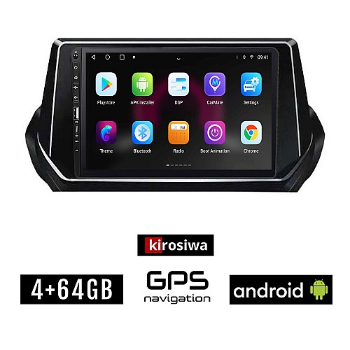 PEUGEOT 208 - 2008 (μετά το 2020) Android οθόνη αυτοκίνητου 4GB με GPS WI-FI (ηχοσύστημα αφής 9" ιντσών OEM Youtube Playstore MP3 USB Radio Bluetooth Mirrorlink εργοστασιακή, 4x60W, Navi)