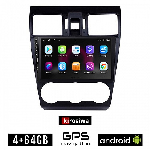 SUBARU IMPREZA (μετά το 2013) Android οθόνη αυτοκίνητου 4GB με GPS WI-FI (ηχοσύστημα αφής 9" ιντσών OEM Youtube Playstore MP3 USB Radio Bluetooth Mirrorlink εργοστασιακή, 4x60W, Navi)