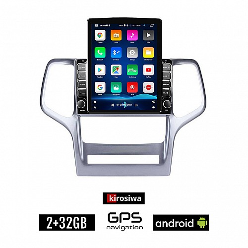 KIROSIWA JEEP GRAND CHEROKEE (μετά το 2011) Android οθόνη αυτοκίνητου 2GB με GPS WI-FI (ηχοσύστημα αφής 9.7" ιντσών OEM Youtube Playstore MP3 USB Radio Bluetooth Mirrorlink εργοστασιακή, 4x60W, AUX)