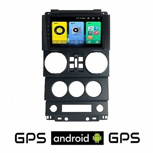 JEEP WRANGLER (2006 - 2011) Android οθόνη αυτοκίνητου με GPS WI-FI (ηχοσύστημα αφής 9" ιντσών OEM Youtube Playstore MP3 USB Radio Bluetooth Mirrorlink εργοστασιακή, 4x60W, AUX) JE83