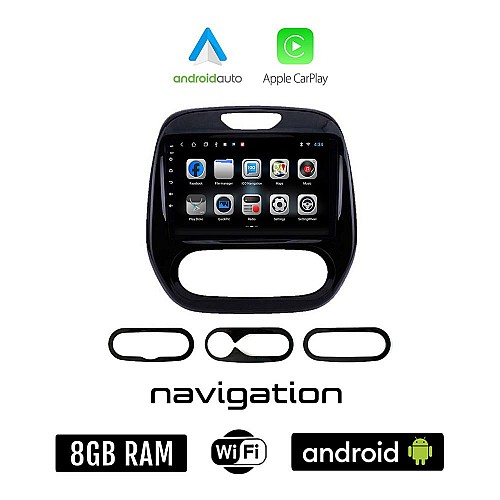 RENAULT CAPTUR (μετά το 2013) Android οθόνη αυτοκίνητου 8GB + 128GB με GPS WI-FI (ηχοσύστημα αφής 9" ιντσών OEM Android Auto Apple Carplay Youtube Playstore MP3 USB Radio Bluetooth Mirrorlink εργοστασιακή, 4x60W)