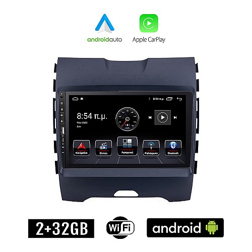 FORD EDGE (μετά το 2015) Android οθόνη αυτοκίνητου 2+32GB με GPS WI-FI (ηχοσύστημα αφής 9" ιντσών Apple CarPlay Android Auto 2GB Car Play Youtube Playstore MP3 USB Radio Bluetooth Mirrorlink εργοστασιακή, 4x60W, Navi)
