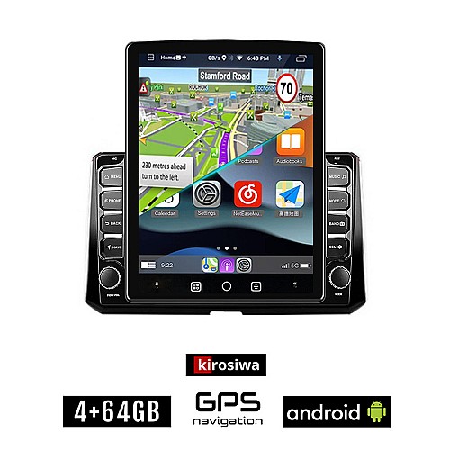 KIROSIWA TOYOTA COROLLA (μετά το 2019) Android οθόνη αυτοκίνητου 4GB με GPS WI-FI (ηχοσύστημα αφής 9.7" ιντσών OEM Youtube Playstore MP3 USB Radio 4+64GB Bluetooth Mirrorlink εργοστασιακή, AUX, 4 x 60W)