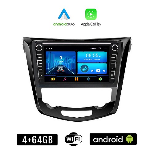 NISSAN X-TRAIL (μετά το 2014) Android οθόνη αυτοκίνητου 4+64GB με GPS WI-FI (ηχοσύστημα αφής 8" ιντσών 4GB CarPlay Android Auto Car Play Youtube Playstore MP3 USB Radio Bluetooth Mirrorlink εργοστασιακή, 4x60W, Navi) 