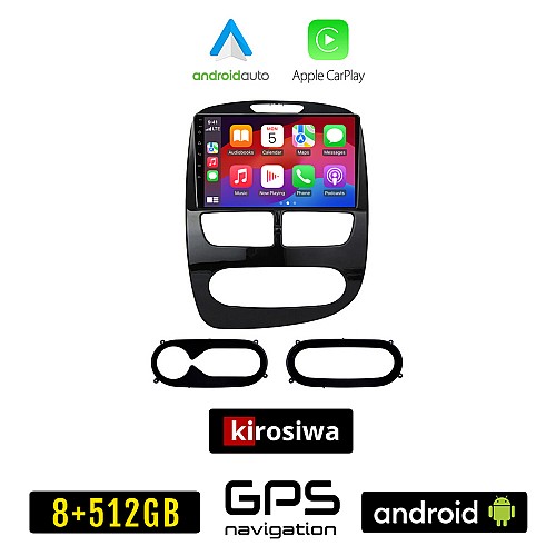 KIROSIWA RENAULT CLIO (2012 - 2015) Android οθόνη αυτοκίνητου 8GB + 256GB με GPS WI-FI (ηχοσύστημα αφής 10" ιντσών OEM Android Auto Apple Carplay Youtube Playstore MP3 USB Radio Bluetooth Mirrorlink εργοστασιακή, 4x60W, AUX)