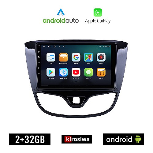 KIROSIWA OPEL KARL (2014 - 2019) Android οθόνη αυτοκίνητου 2GB με GPS WI-FI (ηχοσύστημα αφής 10" ιντσών OEM Android Auto Apple Carplay Youtube Playstore MP3 USB Radio Bluetooth Mirrorlink εργοστασιακή, 4x60W, AUX)