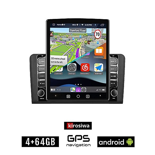 KIROSIWA MERCEDES BENZ ML (W164) 2005 - 2011 Android οθόνη αυτοκίνητου 4GB με GPS WI-FI (ηχοσύστημα αφής 9.7" ιντσών OEM Youtube Playstore MP3 USB Radio 4+64GB Bluetooth Mirrorlink εργοστασιακή, 4x60W, BENZ)