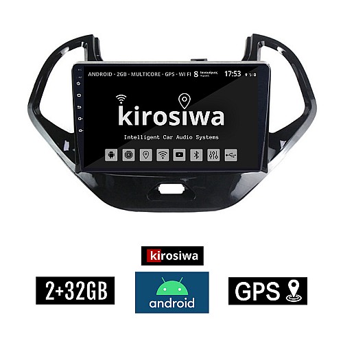 KIROSIWA 2+32GB FORD KA (μετά το 2017) Android οθόνη αυτοκίνητου 2GB με GPS WI-FI (ηχοσύστημα αφής 9" ιντσών Youtube Playstore MP3 USB Radio Bluetooth Mirrorlink εργοστασιακή, 4x60W, AUX, μαύρο)