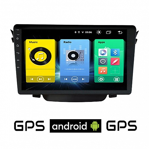 HYUNDAI i30 (2012-2017) Android οθόνη αυτοκίνητου με Ελληνικό GPS WI-FI (Bluetooth Youtube Playstore MP3 USB Radio ηχοσύστημα αφής 9" ιντσών OEM Mirrorlink εργοστασιακού τύπου 4x60W universal πλοηγός) HYU223
