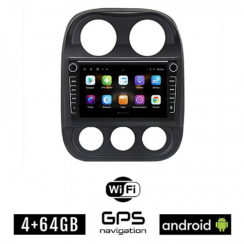 JEEP COMPASS 2009-2016 Android οθόνη αυτοκίνητου 4GB με GPS WI-FI (ηχοσύστημα αφής 8" ιντσών OEM Youtube Playstore MP3 USB Radio Bluetooth Mirrorlink εργοστασιακή, 4x60W, Navi)