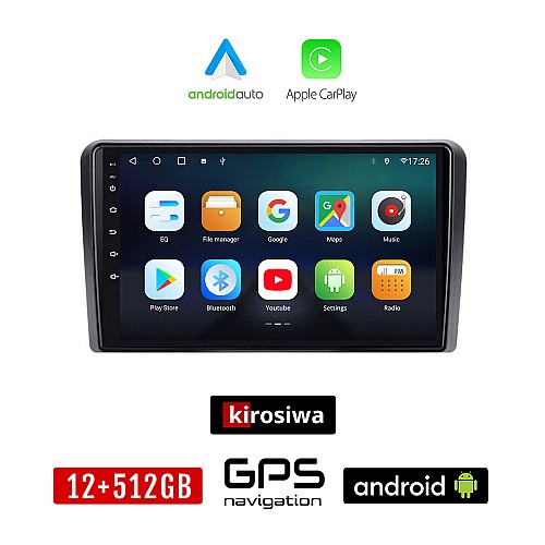 KIROSIWA OPEL Android για CORSA C D, ASTRA H G, VECTRA ZAFIRA ANTARA οθόνη αυτοκίνητου 12GB + 512GB με GPS WI-FI (ηχοσύστημα αφής 9" ιντσών Auto Apple Carplay Youtube Playstore MP3 USB Bluetooth εργοστασιακή 4x60W OEM)