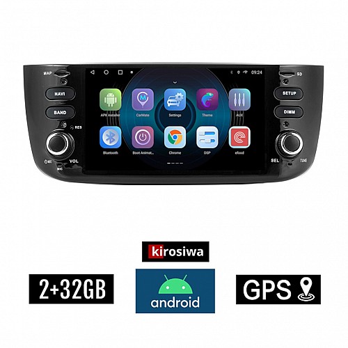KIROSIWA 2+32GB FIAT PUNTO EVO (μετά το 2009) Android οθόνη αυτοκίνητου με GPS WI-FI DSP (ηχοσύστημα αφής 6.1" ιντσών OEM Youtube Playstore Spotify MP3 USB Radio Bluetooth 4x60W Mirrorlink navi πλοηγός εργοστασιακoύ τύπου) KS-2516