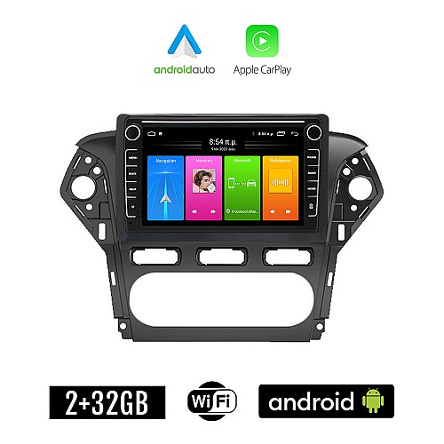 FORD MONDEO (2010 - 2013) Android οθόνη αυτοκίνητου 2GB με GPS WI-FI (ηχοσύστημα αφής 8" ιντσών Apple CarPlay Android Auto Car Play Youtube Playstore MP3 USB Radio Bluetooth Mirrorlink εργοστασιακή, 4x60W, Navi)