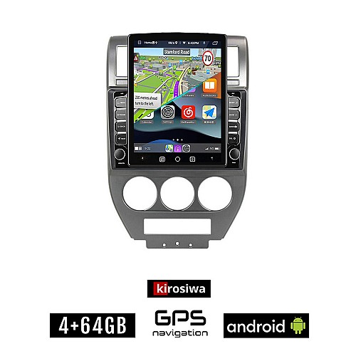 KIROSIWA JEEP PATRIOT (2006 - 2016) Android οθόνη αυτοκίνητου 4GB με GPS WI-FI (ηχοσύστημα αφής 9.7" ιντσών OEM Youtube Playstore MP3 USB Radio 4+64GB Bluetooth Mirrorlink 4x60W εργοστασιακού τύπου)