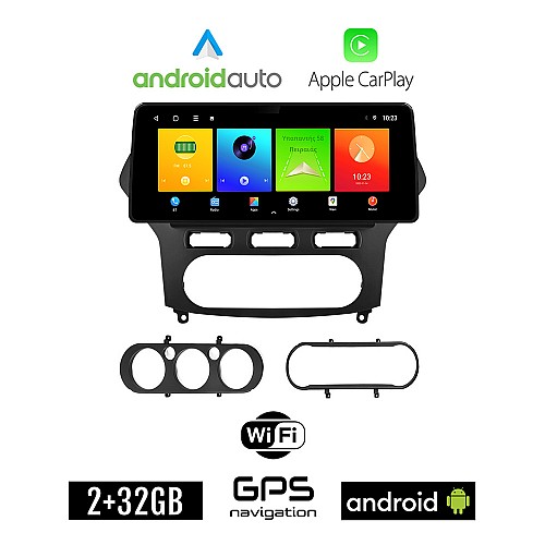 FORD MONDEO (2007 - 2010) Android οθόνη αυτοκίνητου 2GB (+32GB) με GPS WI-FI (ηχοσύστημα αφής 12.3" ιντσών OEM Android Auto Apple Carplay Youtube Playstore MP3 USB Radio Bluetooth Mirrorlink εργοστασιακή, 4x60W canbus 12,3 ιντσών , μαύρο)
