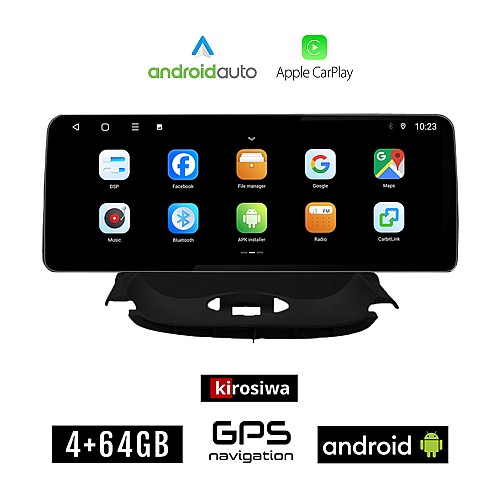 KIROSIWA PEUGEOT 206 (1998 - 2006) Android οθόνη αυτοκίνητου 4GB (+64GB) με GPS WI-FI (ηχοσύστημα αφής 12.3" ιντσών Android Auto Apple Carplay Youtube Playstore MP3 USB Radio Bluetooth Mirrorlink εργοστασιακή, 4x60W canbus 12,3 ιντσών)
