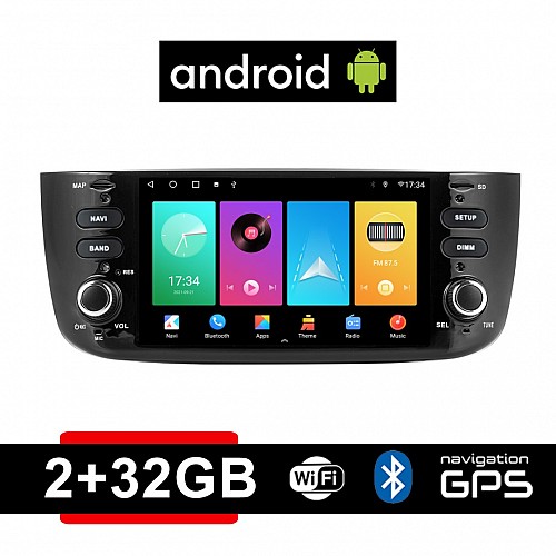 FIAT GRANDE PUNTO (μετά το 2012) 2+32GB Android οθόνη αυτοκίνητου με GPS WI-FI DSP (2GB ηχοσύστημα αφής 6.1" ιντσών OEM Youtube Playstore Spotify MP3 USB Radio Bluetooth 4x60W navi πλοηγός Mirrorlink εργοστασιακoύ τύπου) FT257