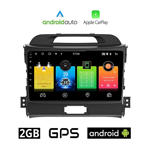KIA SPORTAGE (2010 - 2015) Android οθόνη αυτοκίνητου 2GB με GPS WI-FI (ηχοσύστημα αφής 9" ιντσών OEM Android Auto Apple Carplay Youtube Playstore MP3 USB Radio Bluetooth Mirrorlink εργοστασιακή, 4x60W, AUX)