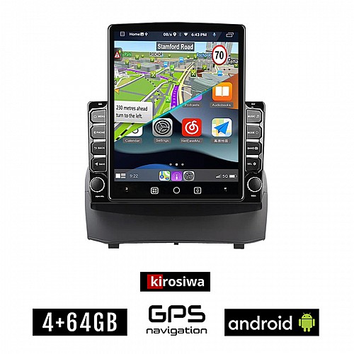KIROSIWA FORD FIESTA 2010 - 2018 Android οθόνη αυτοκίνητου 4GB με GPS WI-FI (ηχοσύστημα αφής 9.7" ιντσών OEM Youtube Playstore MP3 USB Radio 4+64GB Bluetooth Mirrorlink εργοστασιακή, 4x60W, AUX)
