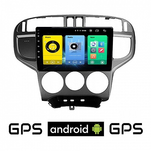 HYUNDAI MATRIX (2001-2010) Android οθόνη αυτοκίνητου με GPS WI-FI (ηχοσύστημα αφής 9" ιντσών OEM Youtube Playstore MP3 USB Radio Bluetooth Mirrorlink εργοστασιακή, 4x60W, AUX)