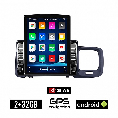 KIROSIWA VOLVO S60 (2010 - 2018) Android οθόνη αυτοκίνητου 2GB με GPS WI-FI (ηχοσύστημα αφής 9.7" ιντσών OEM Youtube Playstore MP3 USB Radio Bluetooth Mirrorlink εργοστασιακή, 4x60W, AUX)