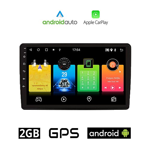 FIAT DUCATO (2006-2011) Android οθόνη αυτοκίνητου 2GB με GPS WI-FI (ηχοσύστημα αφής 9" ιντσών OEM Android Auto Apple Carplay Youtube Playstore MP3 USB Radio Bluetooth Mirrorlink εργοστασιακή, 4x60W, AUX)