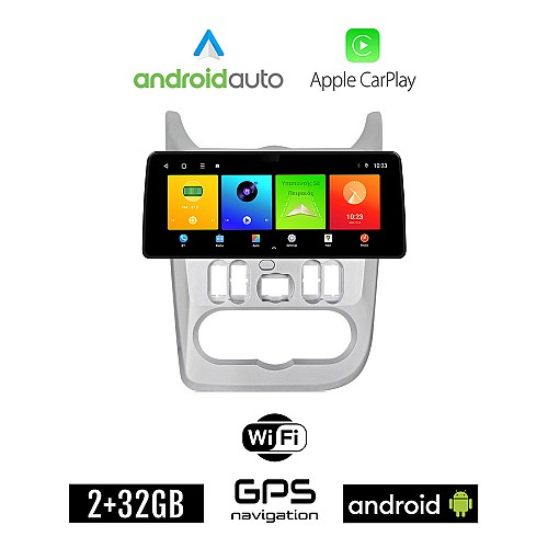 DACIA DUSTER - LOGAN - SANDERO 2006-2012 Android οθόνη αυτοκίνητου 2GB (+32GB) με GPS WI-FI (ηχοσύστημα αφής 12.3" ιντσών OEM Android Auto Apple Carplay Youtube Playstore MP3 USB Radio Bluetooth Mirrorlink εργοστασιακή, 4x60W)