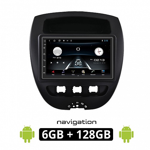 TOYOTA AYGO (2005 - 2014) Android οθόνη αυτοκίνητου 6GB με GPS WI-FI (ηχοσύστημα αφής 7" ιντσών OEM Youtube Playstore MP3 USB Radio Bluetooth Mirrorlink εργοστασιακή, AUX, 4x60W) TOY123-6GB